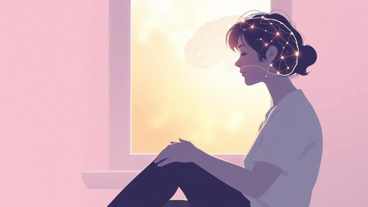 Calm illustration representing post illness brain fog recovery